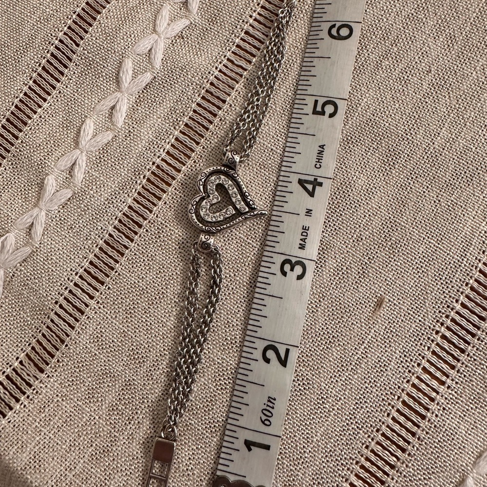 Brighton Silver Heart Charm Bracelet